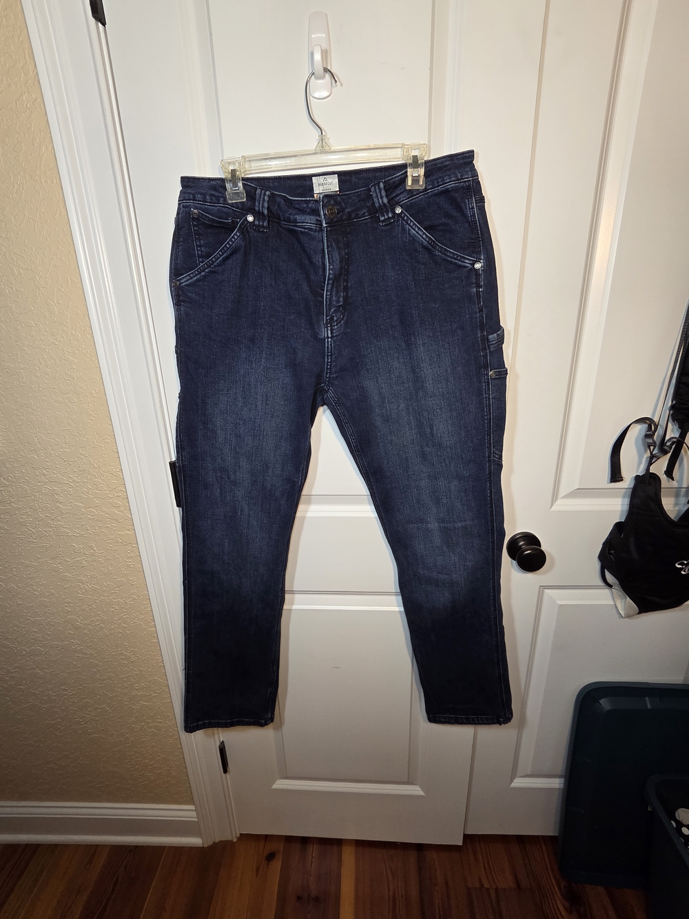 Women's Dark Blue Cargo Style Denim Jeans